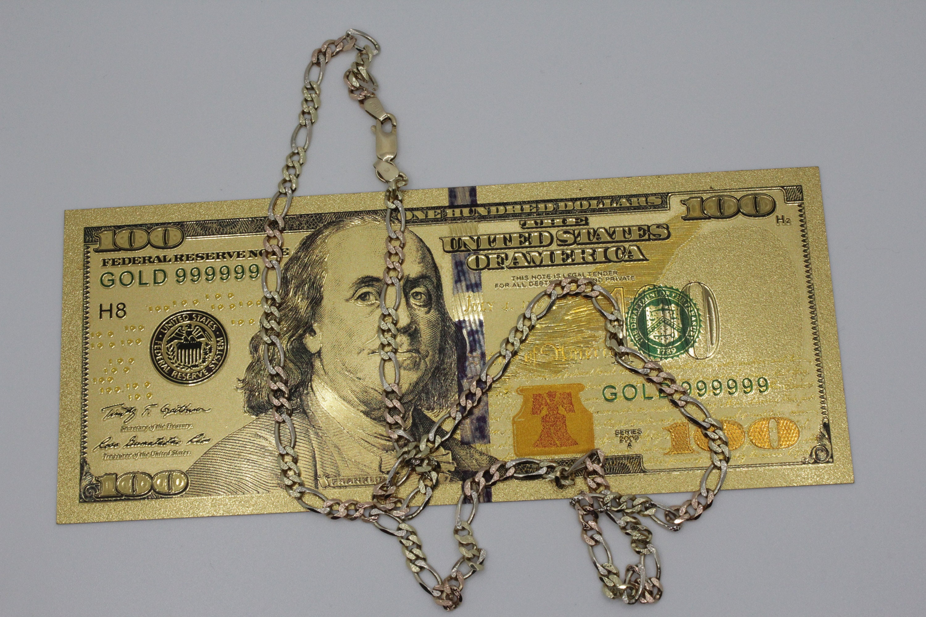 Blue & Gold Plated Foil $100 Dollar Bill Sharp Bill! FREE SHIPPING USA  Seller