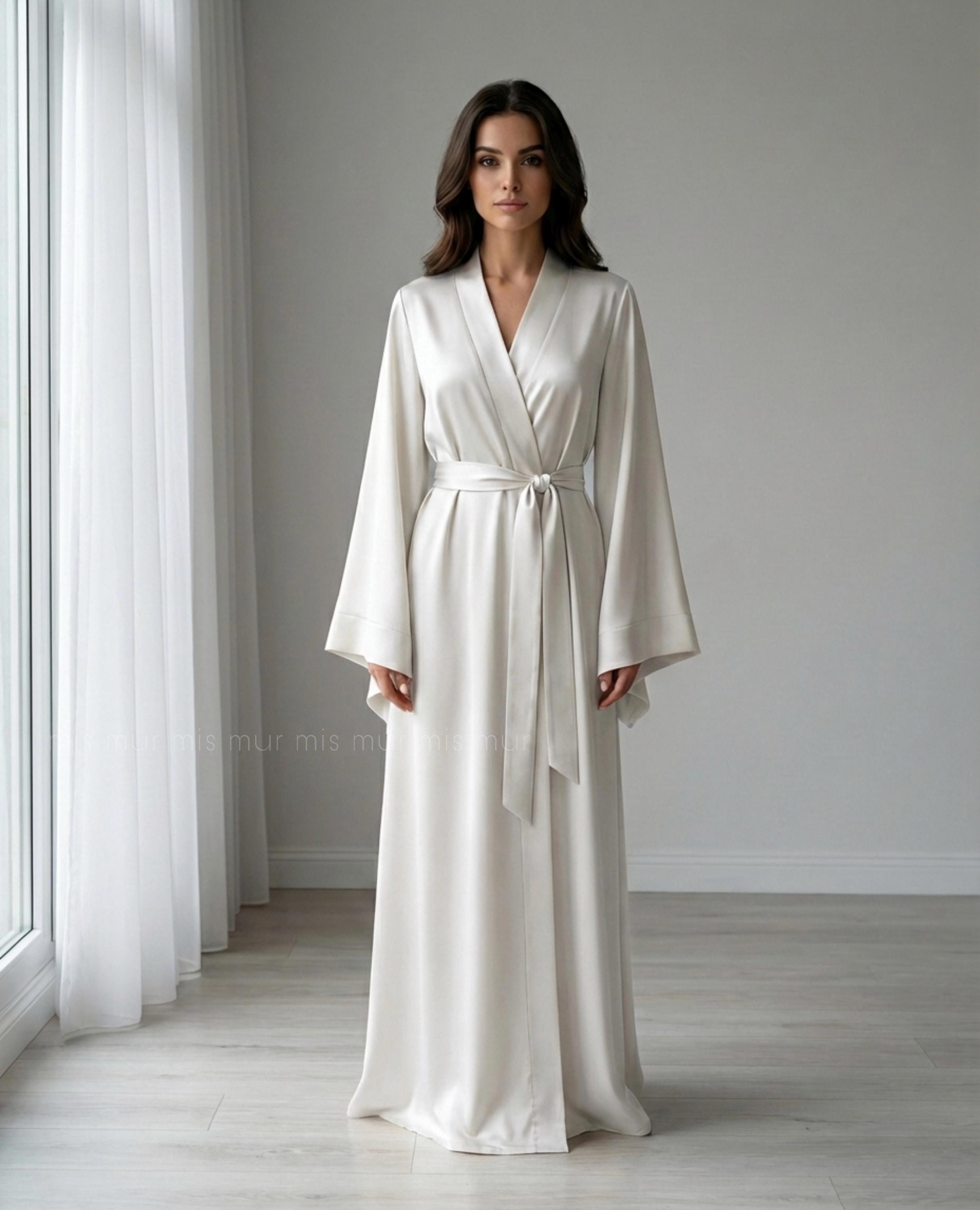 knee length dresses for ladies Tall V-Neck Bell-Sleeve Kimono Maxi Dress main image 1