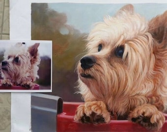 Pet paintings, Custom Portrait Painting, Hand-painted or sketched , Children or Baby portraits, , Anniversary, wedding Commission from photo