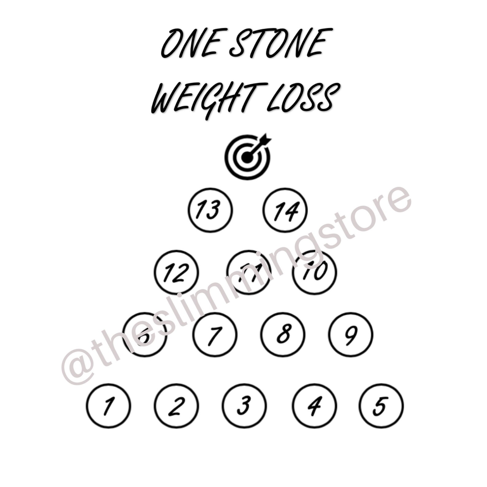 Weight Loss Target Charts Etsy