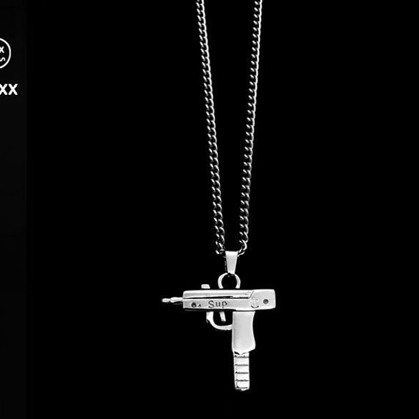 Uzi Pendant Chain Necklace