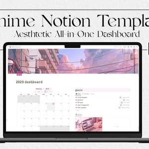 Anime All in One Notion Dashboard | Aesthetic Notion Life Planner