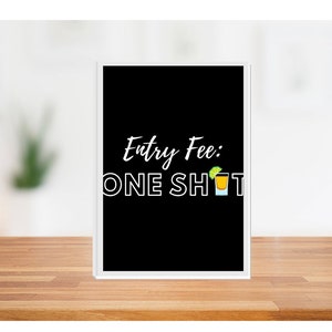 Toegangsprijs: één opname - afdrukbaar bord