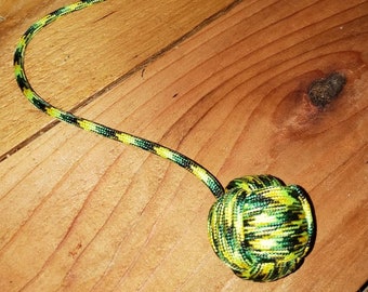 Paracord Monkey Fist Keychain with Marble