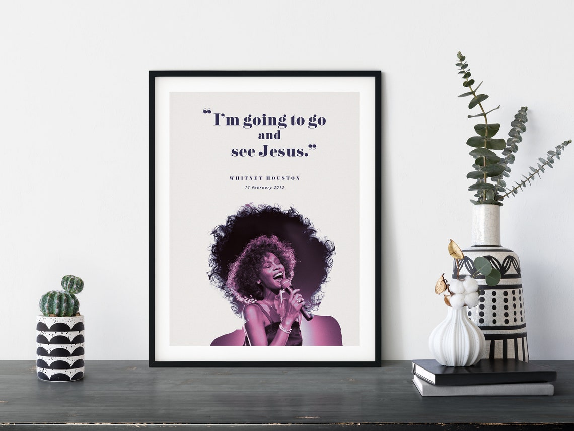 Whitney Houston s Last Word Simple Word Art Etsy