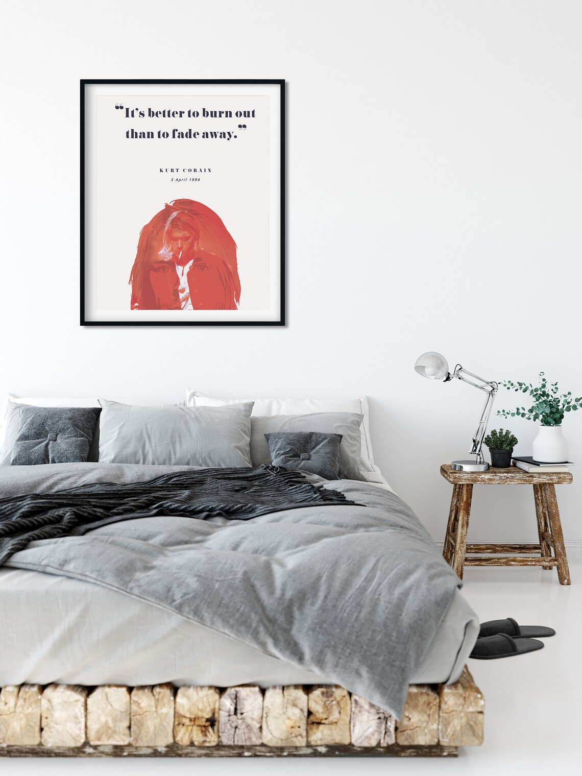 Kurt Cobain s Last Word Simple Word Art Inspirational Etsy