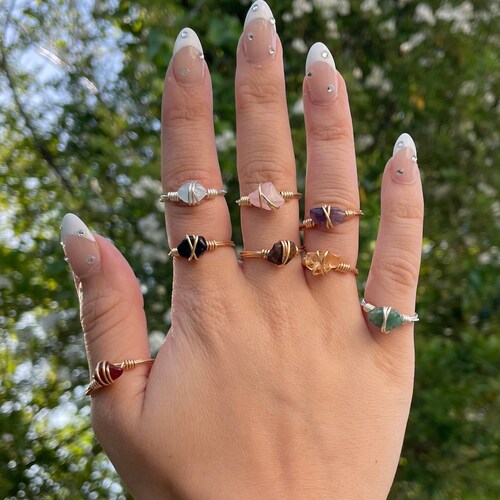 Wire Wrapped Copper Rings Set Jewellery Rings Midi Rings Knuckle Ring 3 Pcs Ring Set Midi Ring Set 