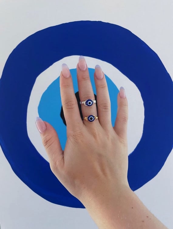 Etsy evil eye sale ring