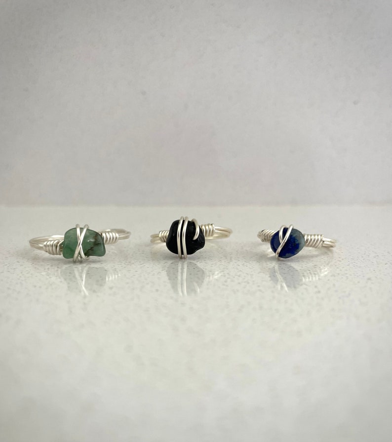 Crystal Ring, Custom Dainty Crystal Wire Wrapped Rings, Unique Gemstone Rings, Rings for Women, Ring, Rings image 8