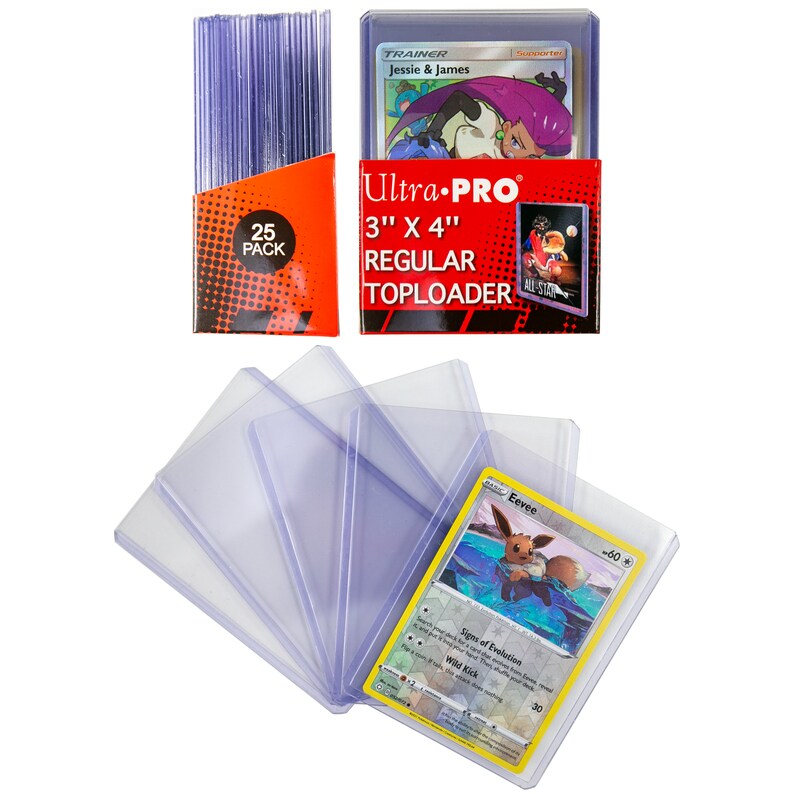 Ultra Pro Top Loaders Semi Rigid Premium Card Sleeve Pokemon Etsy