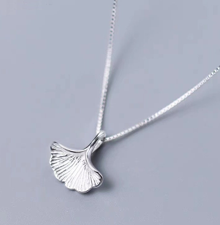 Ginko Leaf Pendant S925 Silver Gingko Biloba Leaf Necklace - Etsy Canada