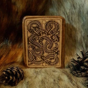 Handmade Viking altar tile with an authentic ancient Viking image