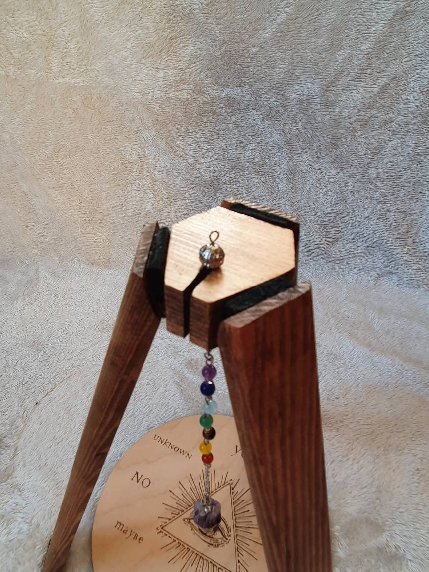 Handmade portable Wooden Pendulum Tripod Stand for Use With Etsy UK