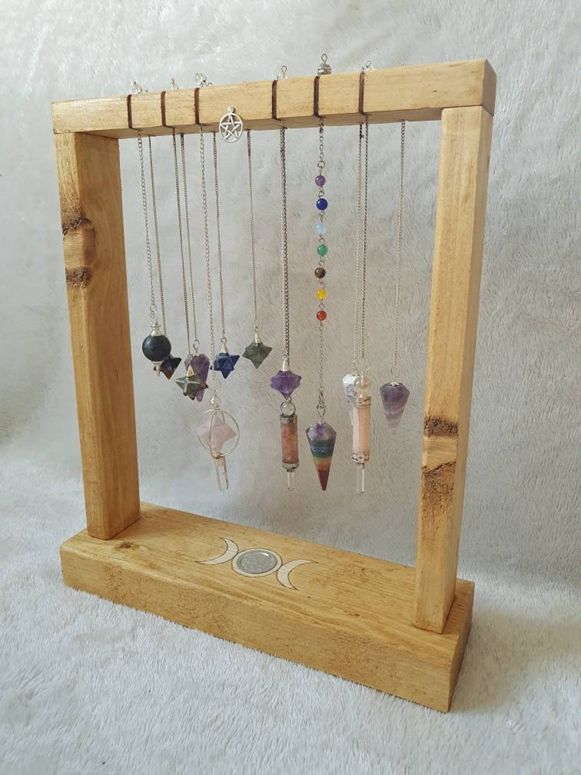 Handmade Pendulum stand / holder for 14 Pendulums with Incense Etsy