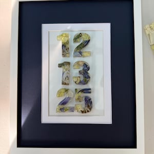 We Adding Date Frame Original Wedding Date Frame With Your Real- Dried Flowers • Bridal ...
