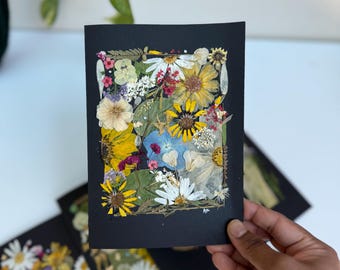 Pressed Flower Card: Framed Floral Wall Art - California Grown