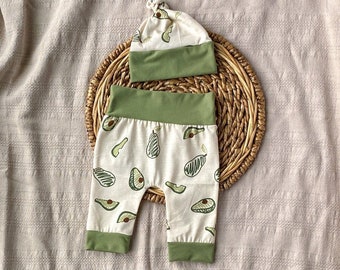 Avocado Baby Leggings / Floral Leggings / Newborn Outfit / Baby Shower Gift / Baby Pants