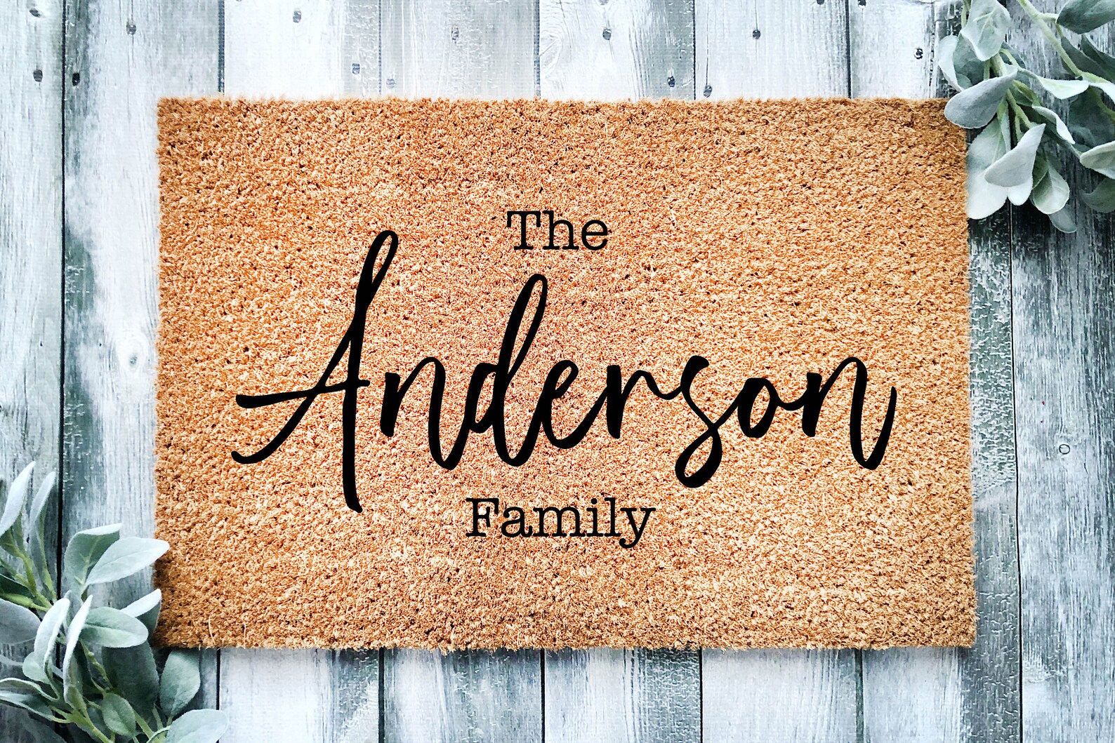 Personalized Doormat / Custom Doormat / Family Name Doormat / Etsy