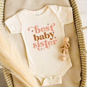 Best Baby Sister Baby Bodysuit, Pregnancy Announcement, New Baby Bodysuit, Newborn Clothing, Baby Shower Gift