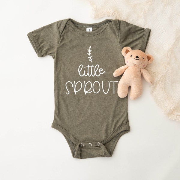 Little Sprout Bodysuit, Newborn Clothing, Baby Shower Gift