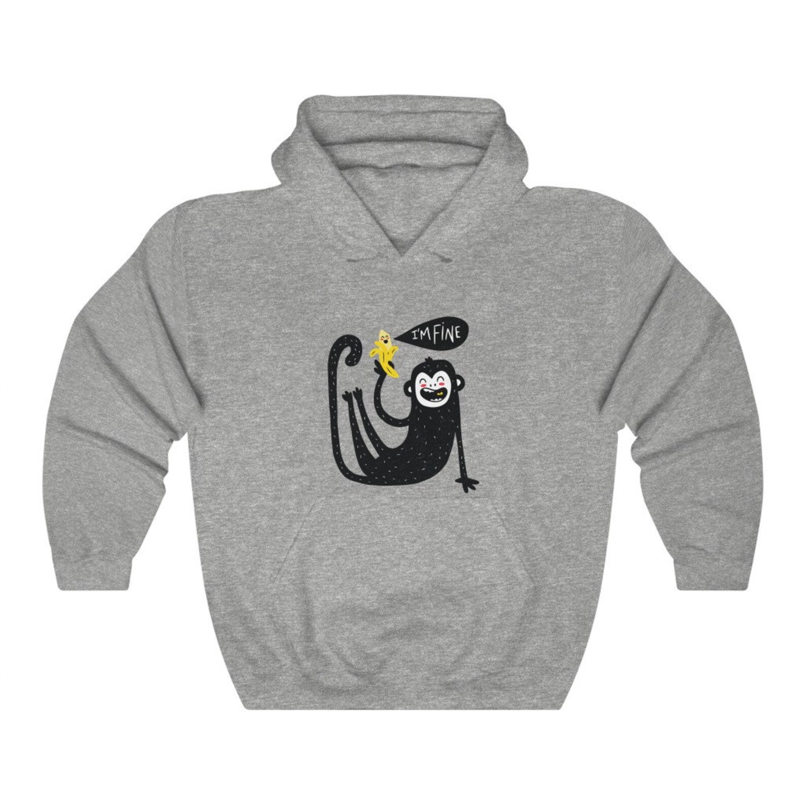 Sudadera con capucha de mono Etsy Sudadera con capucha de mono Etsy