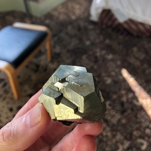 RARE Pyrite in Icosahedral Variations - on Hematite - from Elba Island, Tuscany