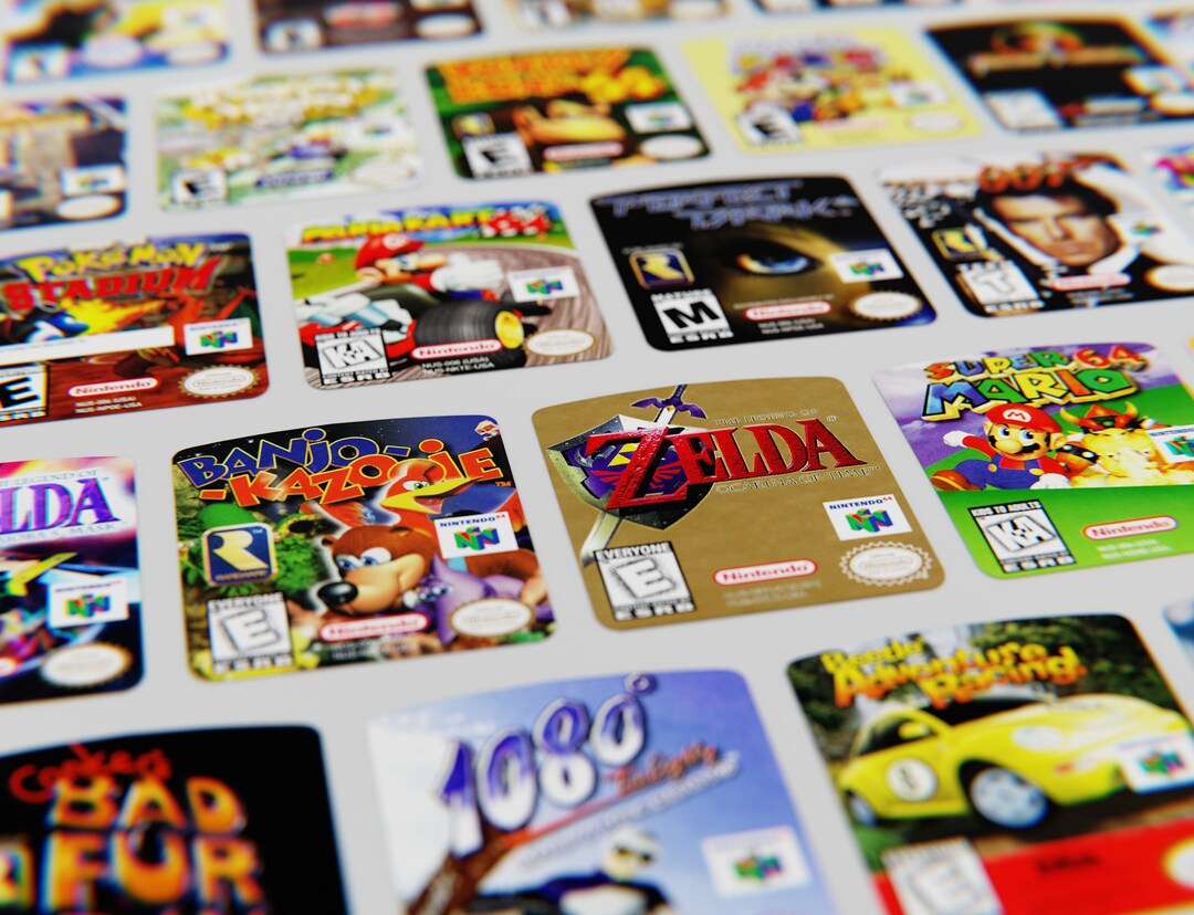 Nintendo 64 Cartridge Label Etsy nintendo-64-cartridge-label-etsy