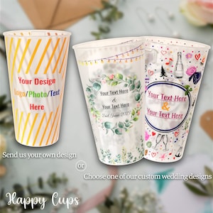 Tazas de boda impresas personalizadas de 100 pintas imagen 1