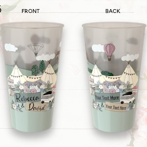 Tazas de boda impresas personalizadas de 100 pintas imagen 3