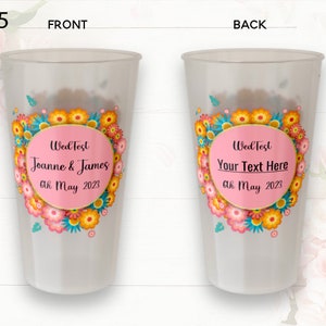 Tazas de boda impresas personalizadas de 100 pintas imagen 2