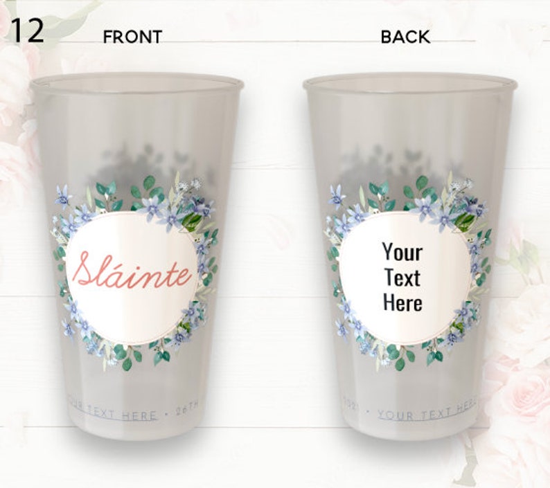 Tazas de boda impresas personalizadas de 100 pintas imagen 9