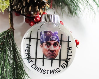 The Office Ornament | Prison Mike | Michael Scott | The Office TV Show Christmas Gifts | Hand Painted Ornament