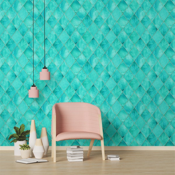 Peel and Stick Wallpaper Plaid Green - Etsy