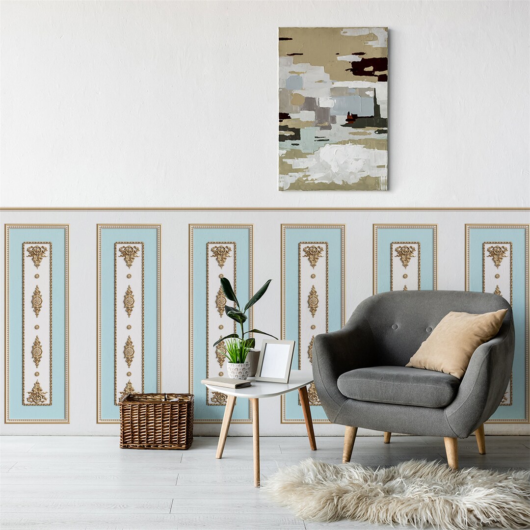 Walraime Peel and Stick Wainscot Wall Stickers Goldenwood Etsy