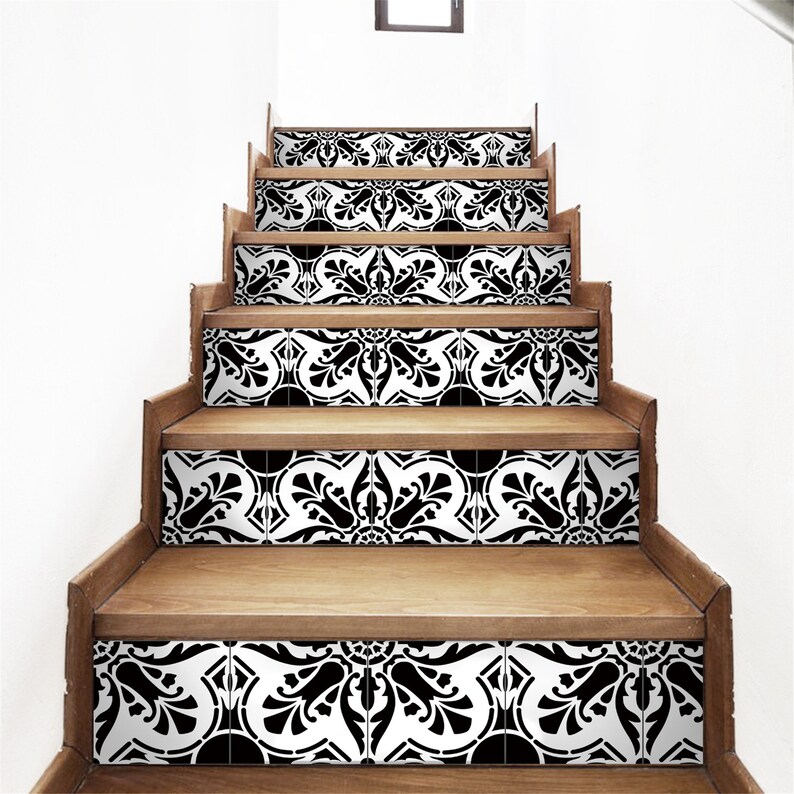Walraime Stair Riser Decals Peel and Stick Removable Self Adhesive
