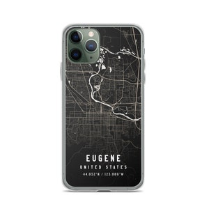 Eugene Oregon City Map Hülle für iPhone 14, iPhone 14+/Pro/Pro Max, iPhone 13, iPhone 13 Pro/Pro/Pro Max/Mini, iPhone 12/11/X
