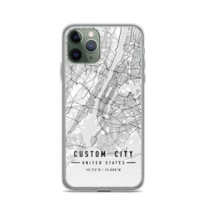 Capa transparente com mapa da cidade personalizado para iPhone 14, iPhone 14 Pro/Pro Max, iPhone 13 Pro/Pro Max/Mini, iPhone 12/iPhone 12 Pro Max, iPhone 11/X/XR/XS