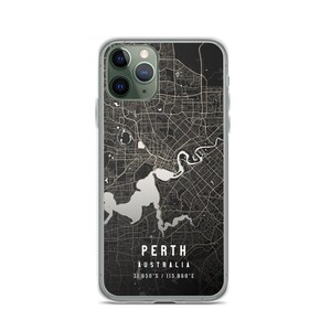 Perth Australien Stadtplan Hülle für iPhone 14, iPhone 14+/Pro/Pro Max, iPhone 13, iPhone 13 Pro/Pro/Pro Max/Mini, iPhone 12/11/X