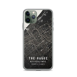 Capa de mapa da cidade de Haia Holanda para iPhone 14, iPhone 14+/Pro/Pro Max, iPhone 13, iPhone 13 Pro/Pro Max/Mini, iPhone 12/11/X