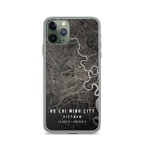 Ho Chi Minh City Vietnam City Map Case For iPhone 14, iPhone 14 Plus/Pro/Pro Max, iPhone 13, iPhone 13 Pro/Pro Max/Mini, iPhone 12/11/X