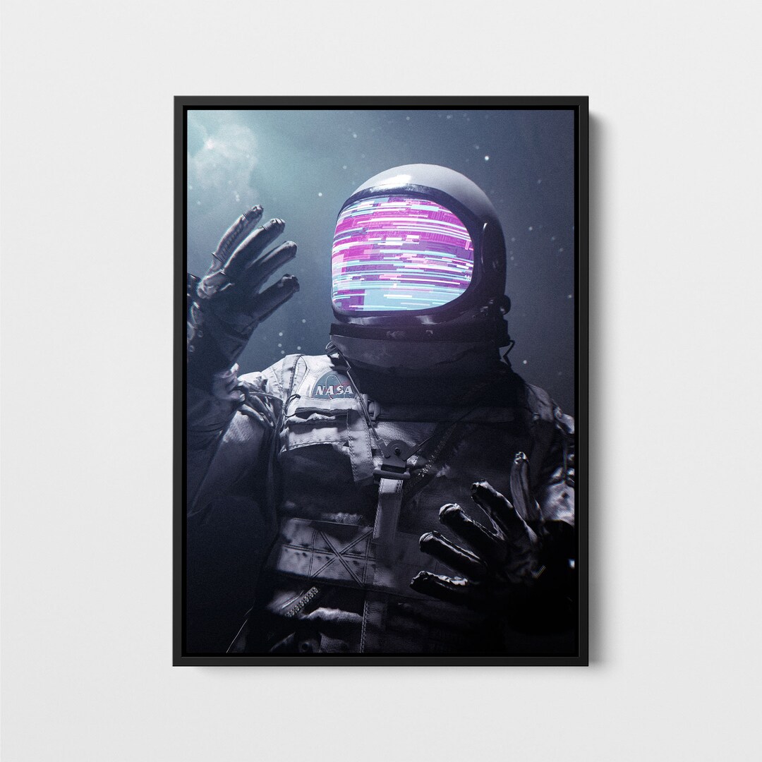 Astronaut Wall Art Outer Space Poster Astronaut Artwork - Etsy