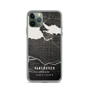Vancouver B.C Mapa de la ciudad Case para iPhone 14, iPhone 14 + / Pro / Pro Max, iPhone 13, iPhone 13 Pro / Pro Max / Mini, iPhone 12/11 / X