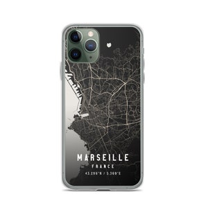 Marseille Frankreich Stadtplan Hülle für iPhone 14, iPhone 14+/Pro/Pro Max, iPhone 13, iPhone 13 Pro/Pro/Pro Max/Mini, iPhone 12/11/X