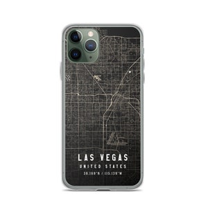 Las Vegas Nevada City Map Hülle für iPhone 14, iPhone 14+/Pro/Pro Max, iPhone 13, iPhone 13 Pro/Pro/Pro Max/Mini, iPhone 12/11/X