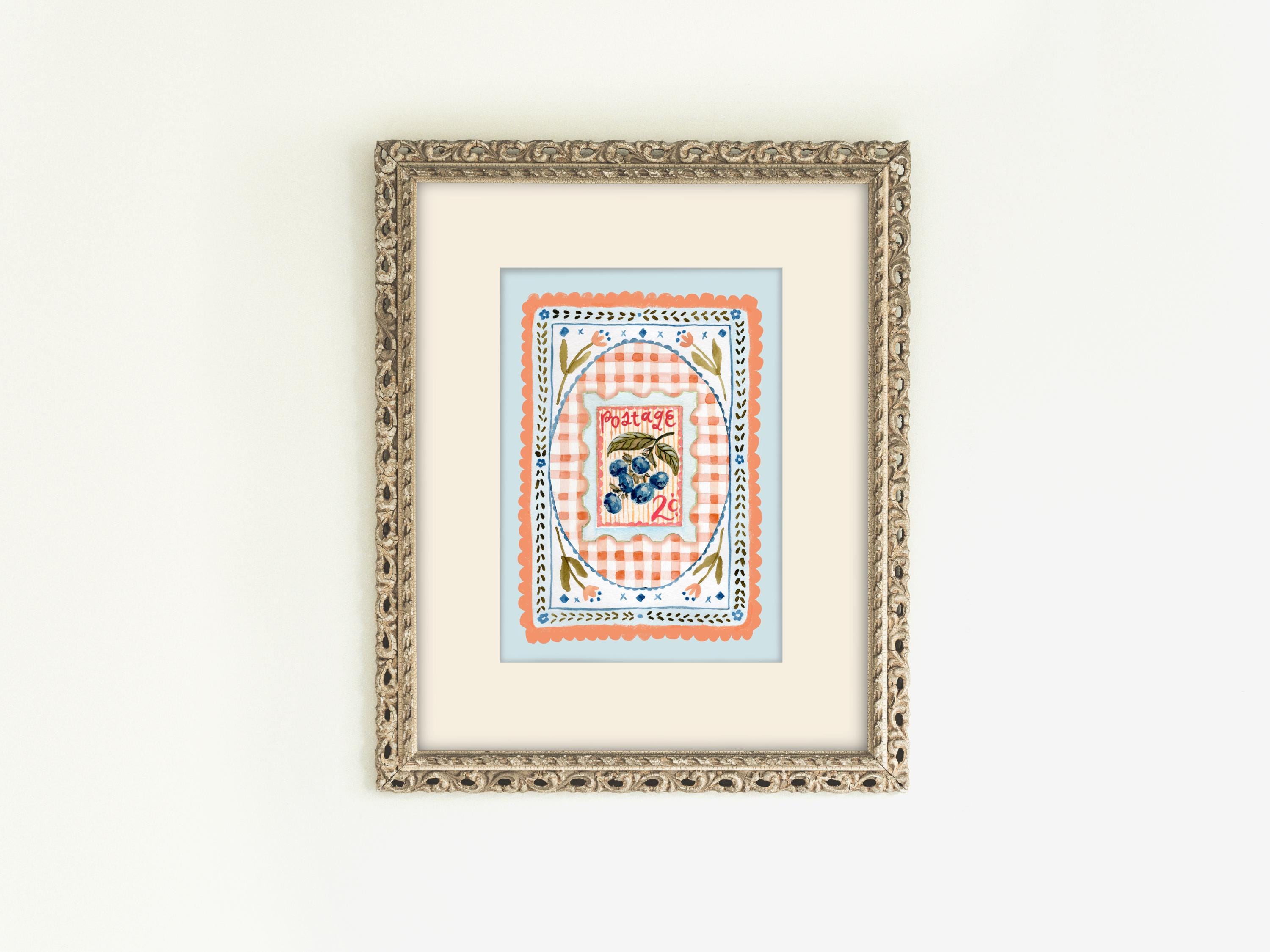 Blueberry Postage Print