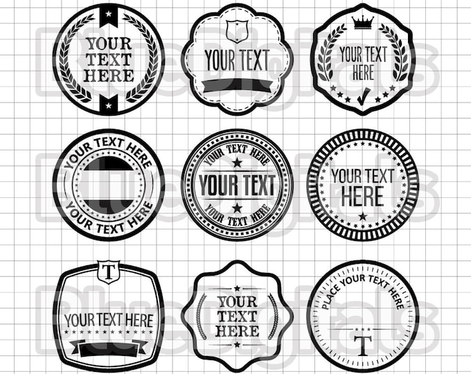 Buy Blank SVG Badges | Vector EPS Stamps | PNG Badges Rubber Stamps ...