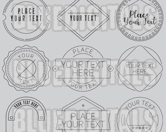 SVG Minimal Badges | Set of PNG Badges | Vector EPS Minimalist Labels and Badges | Png Blank Badges | Vector Svg Stamps