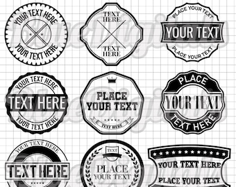 SVG Stamps, Labels and Badges | EPS Vector Blank Stamps | Set of PNG Stamps and Labels | 300 ppi Png Labels