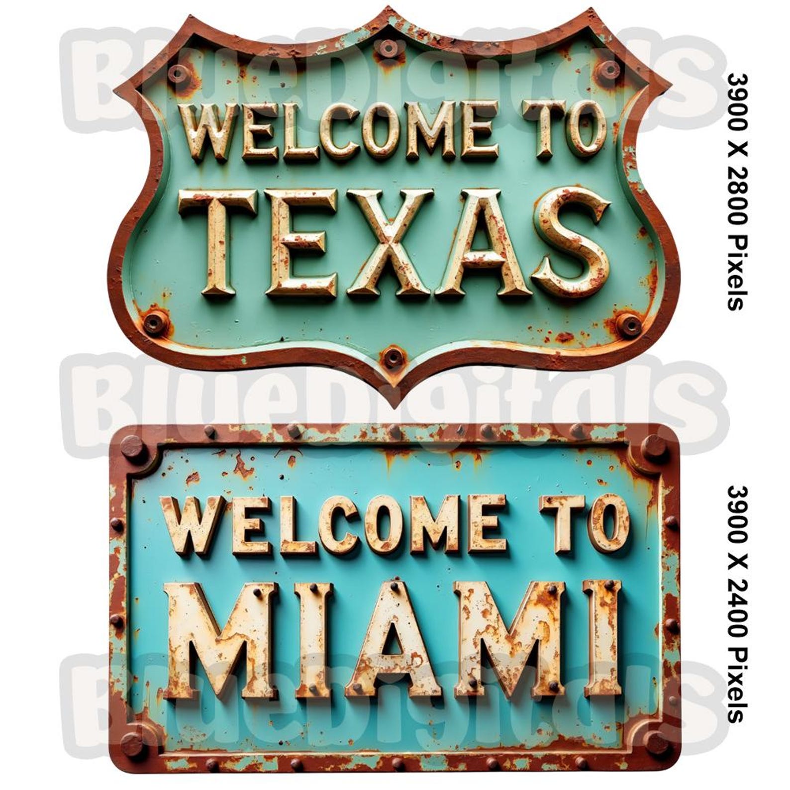 Welcome Signs Png Clipart, Oil Paint Welcome Clipart, Set of 20, Rusty ...