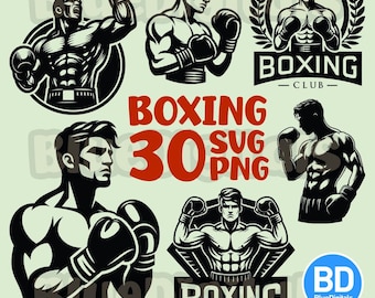 Boxing SVG, Boxing Silhouette Bundle Png, Boxing Clipart Svg, Boxing Club Svg Bundle, Boxing Sport Svg, Commercial Use, Instant Download